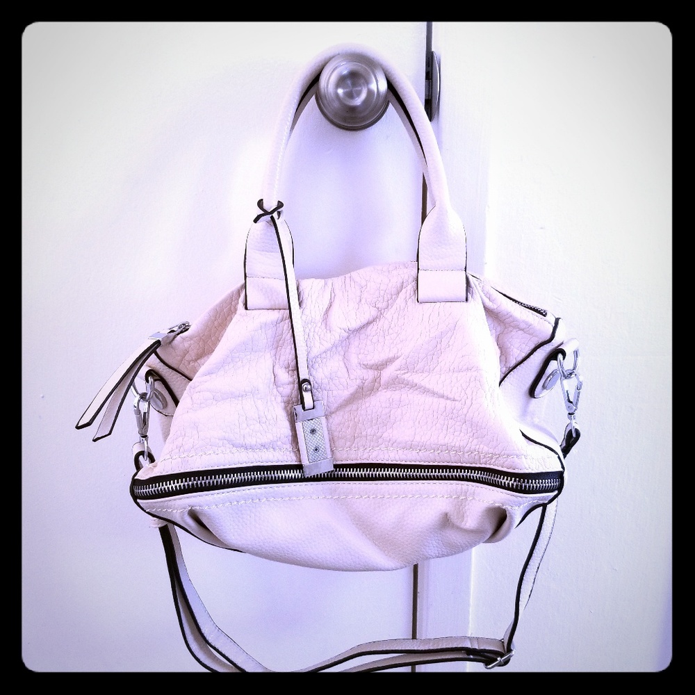 Creamy crossbody satchel